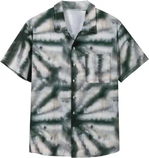 Mens Hawaiian Button Down Shirt Short Sleeve Beach Shirt Summer