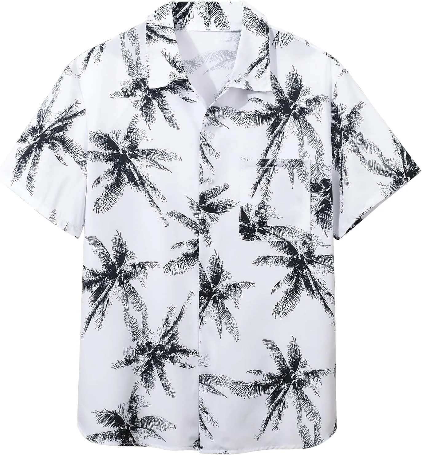 Mens Hawaiian Button Down Shirt Short Sleeve Beach Shirt Summer
