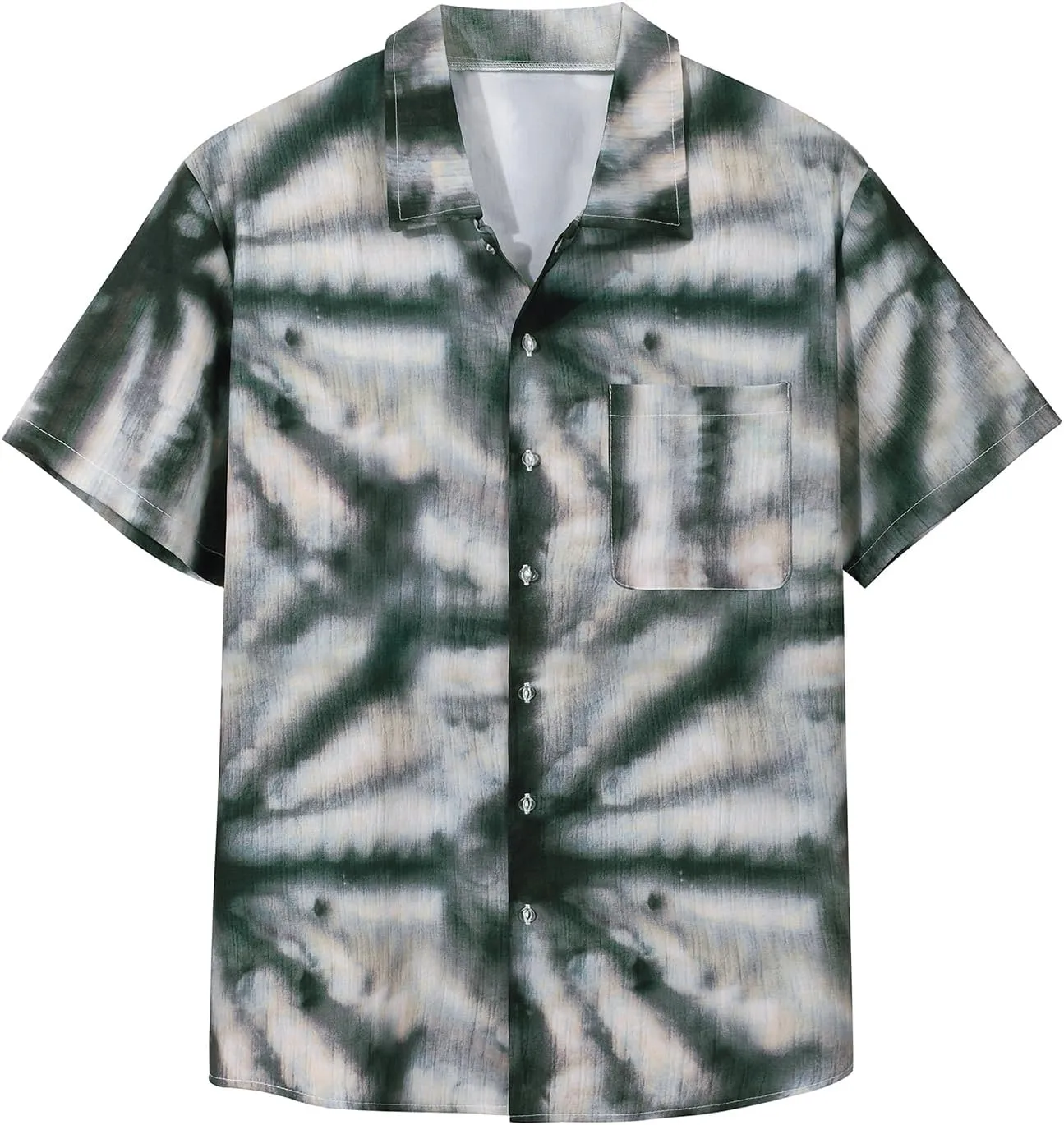 Mens Hawaiian Button Down Shirt Short Sleeve Beach Shirt Summer