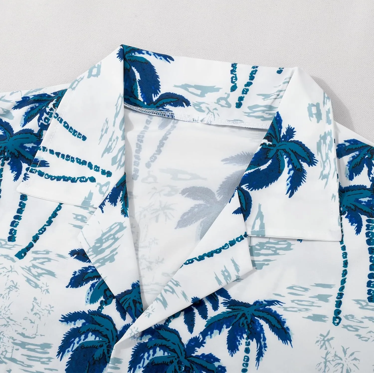 Mens Hawaiian Button Down Shirt Short Sleeve Beach Shirt Summer