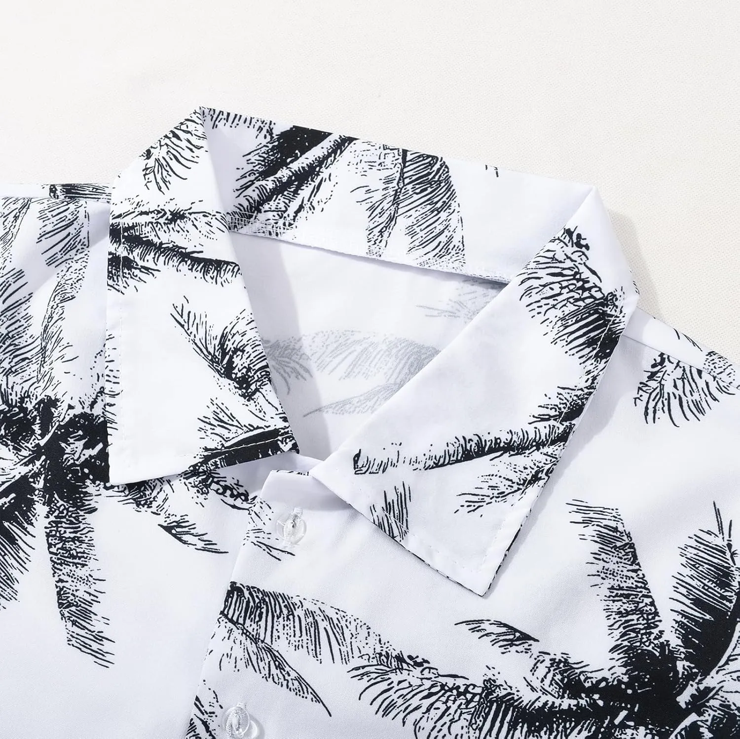 Mens Hawaiian Button Down Shirt Short Sleeve Beach Shirt Summer