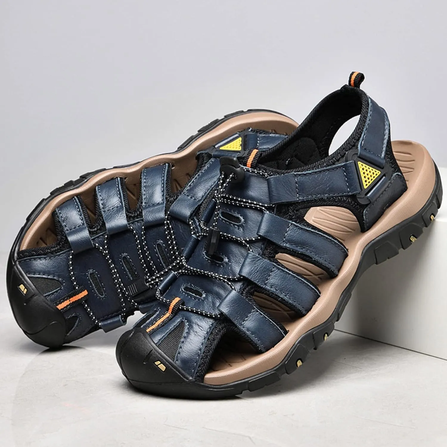 Men's Hiking Sport Sandals, Closed Toe Sport Sandals, Lightweight Trail Walking Casual Sandals Water Shoes