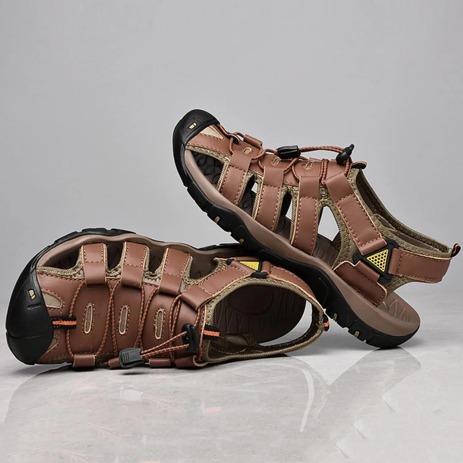 Men's Hiking Sport Sandals, Closed Toe Sport Sandals, Lightweight Trail Walking Casual Sandals Water Shoes
