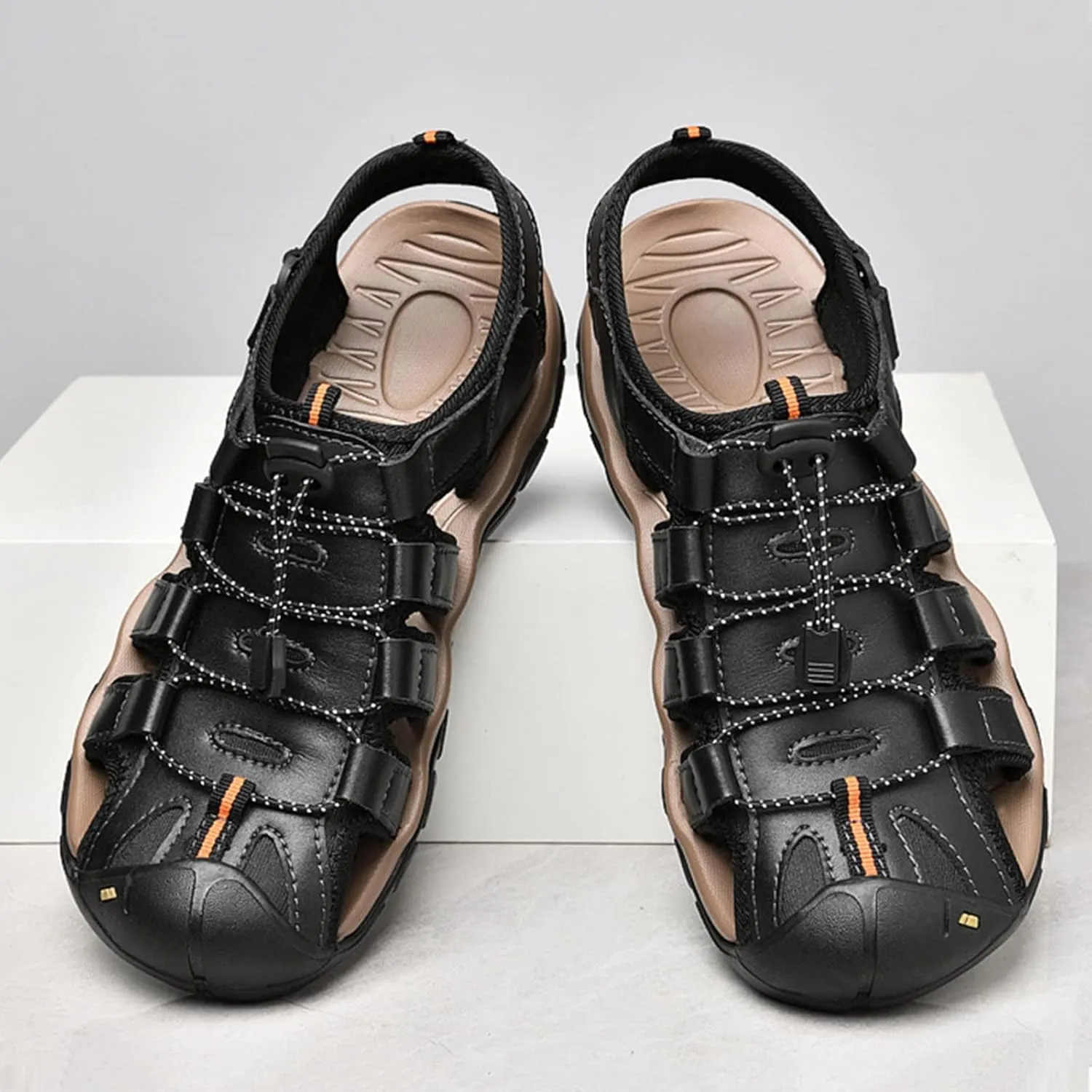 Men's Hiking Sport Sandals, Closed Toe Sport Sandals, Lightweight Trail Walking Casual Sandals Water Shoes