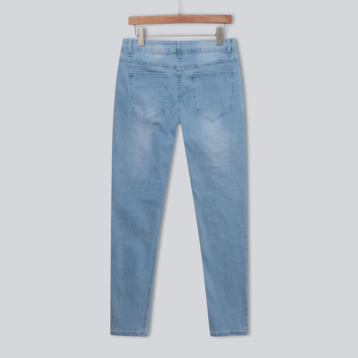 Men's Jeans Slim Fit Skinny Denim Stretch Tapered Jean Pants Casual Elastic Waist Jeans Fashion Comfort Denim Pants