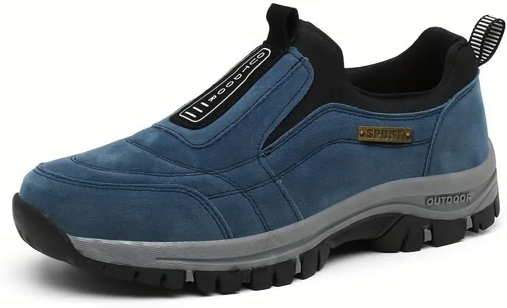 Men's Loafers Slip-On Shoes, Striped, Durable Non-Slip Sole, PU Upper, Fabric Lining - Suitable for All Seasons Plus Size