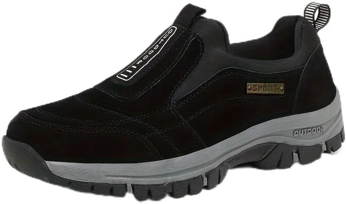 Men's Loafers Slip-On Shoes, Striped, Durable Non-Slip Sole, PU Upper, Fabric Lining - Suitable for All Seasons Plus Size