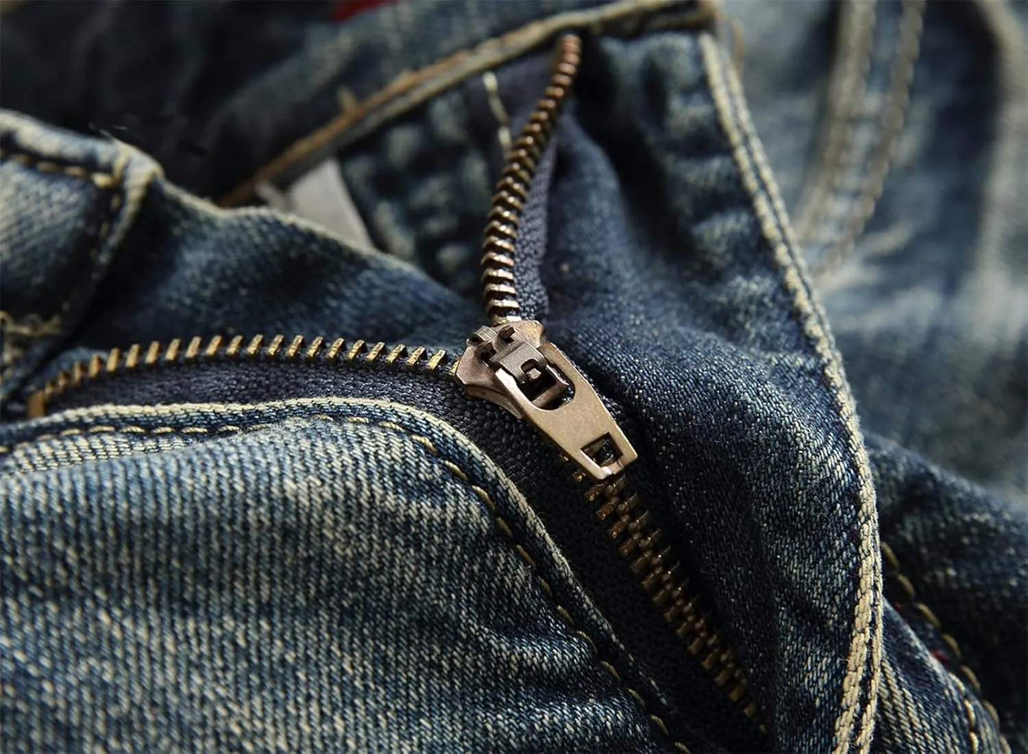Men's Ripped Washed Slim Fit Jeans Straight Leg Hip Hop Denim Pants Vintage Distressed Skinny Jean Trousers