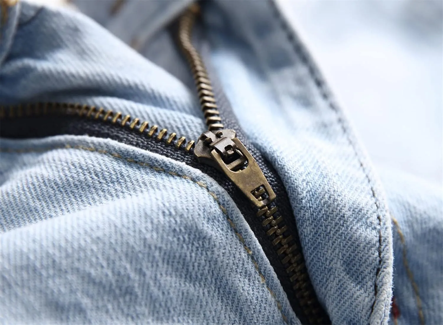 Men's Ripped Washed Slim Fit Jeans Straight Leg Hip Hop Denim Pants Vintage Distressed Skinny Jean Trousers