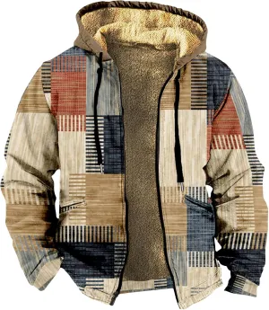 Men's Sherpa Lined Full Zip Fleece Hoodie Heavyweight Fleece Sweatshirt Thick Sherpa Lined Shirts