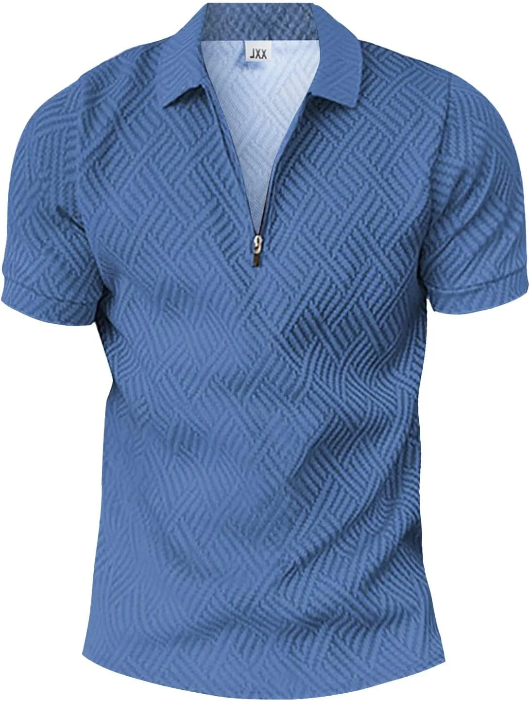 Mens Short Sets 2 Piece Outfits Zip up Polo Shirt Summer Tracksuits Casual Short Sleeve and Shorts Set for Men