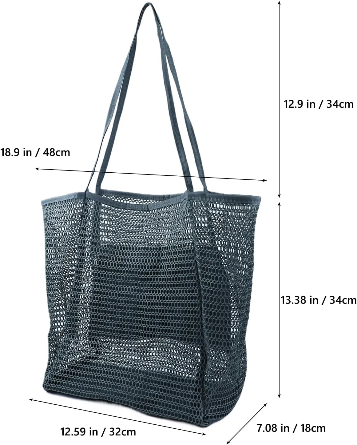 Mesh Beach Tote Womens Shoulder Handbag,Elegant Beach Tote Bag,Stylish and Lightweight Summer Essential