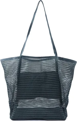 Mesh Beach Tote Womens Shoulder Handbag,Elegant Beach Tote Bag,Stylish and Lightweight Summer Essential