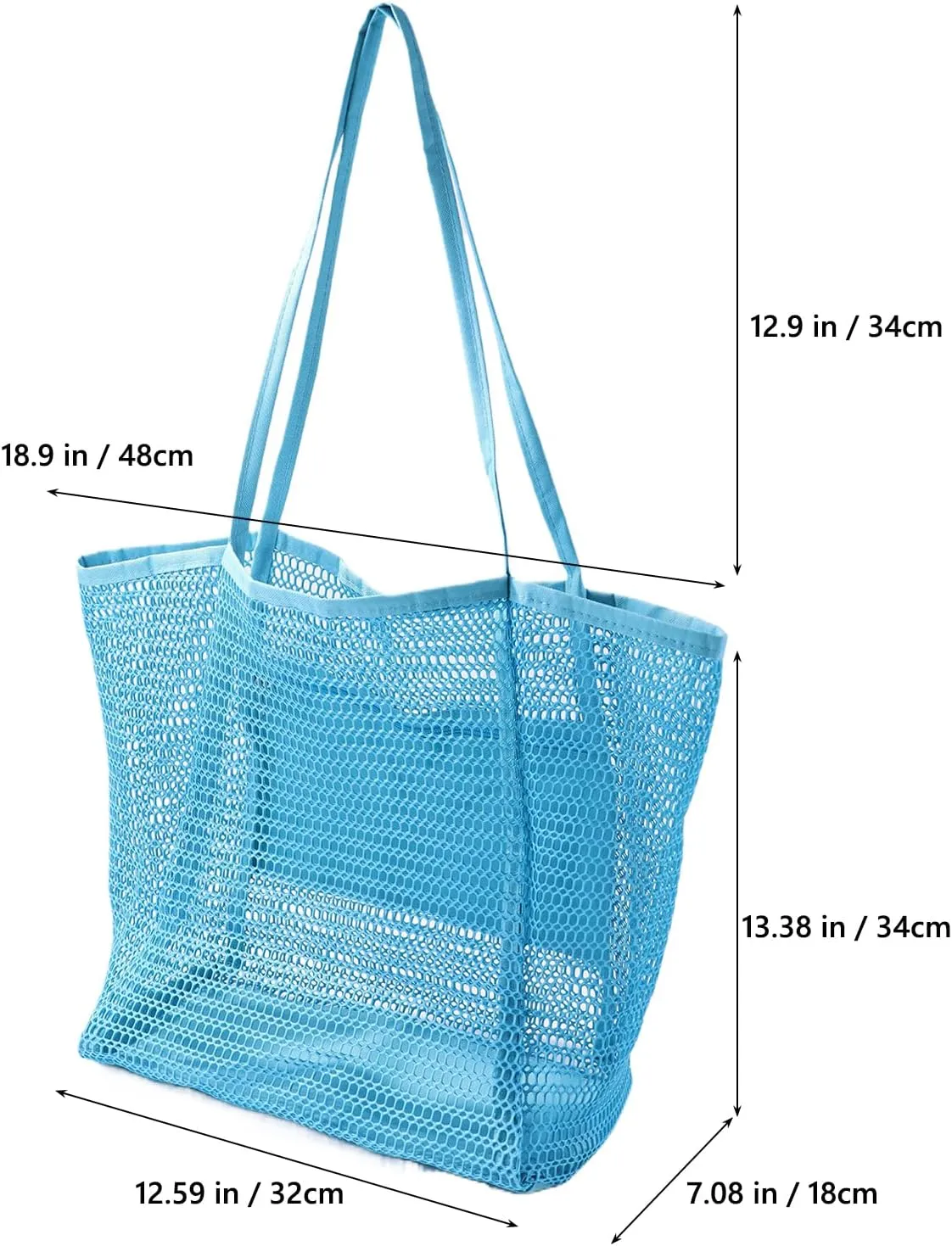 Mesh Beach Tote Womens Shoulder Handbag,Elegant Beach Tote Bag,Stylish and Lightweight Summer Essential