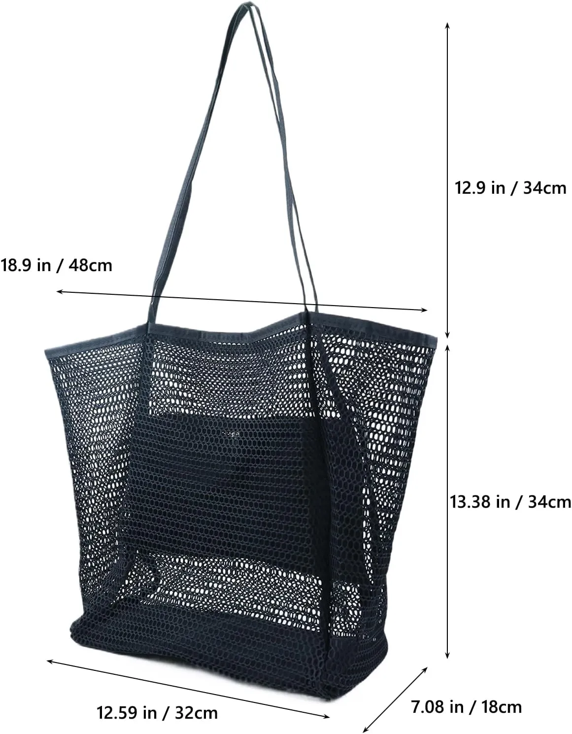Mesh Beach Tote Womens Shoulder Handbag,Elegant Beach Tote Bag,Stylish and Lightweight Summer Essential