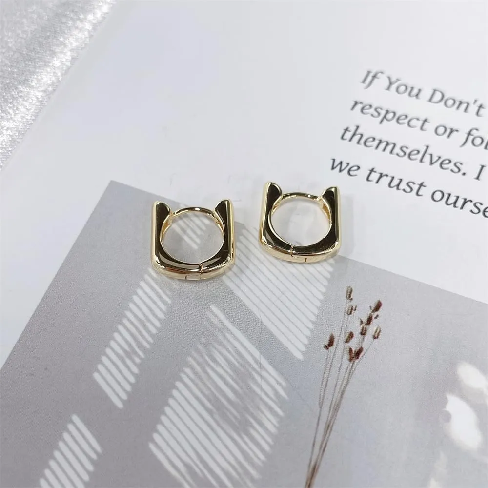 Minimalist Square Geometric Thick Small Hoop Earrings for Women 925 Sterling Silver Post Pin Rectangl Chunky Huggies Hoops Hypoallergenic Trendy Party Festive Jewelry