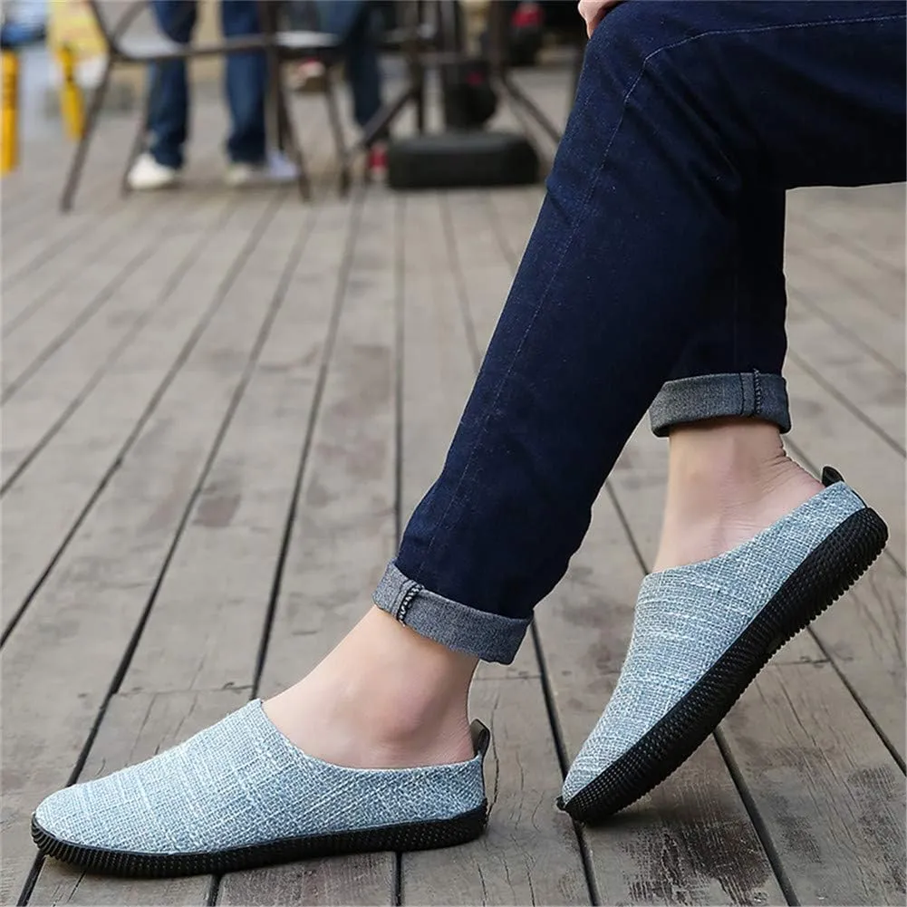 MizHome Men's Open-Back Loafers Breathable Clogs Slippers Indoor Outdoor Slide Sandals Slip-on Casual Flats