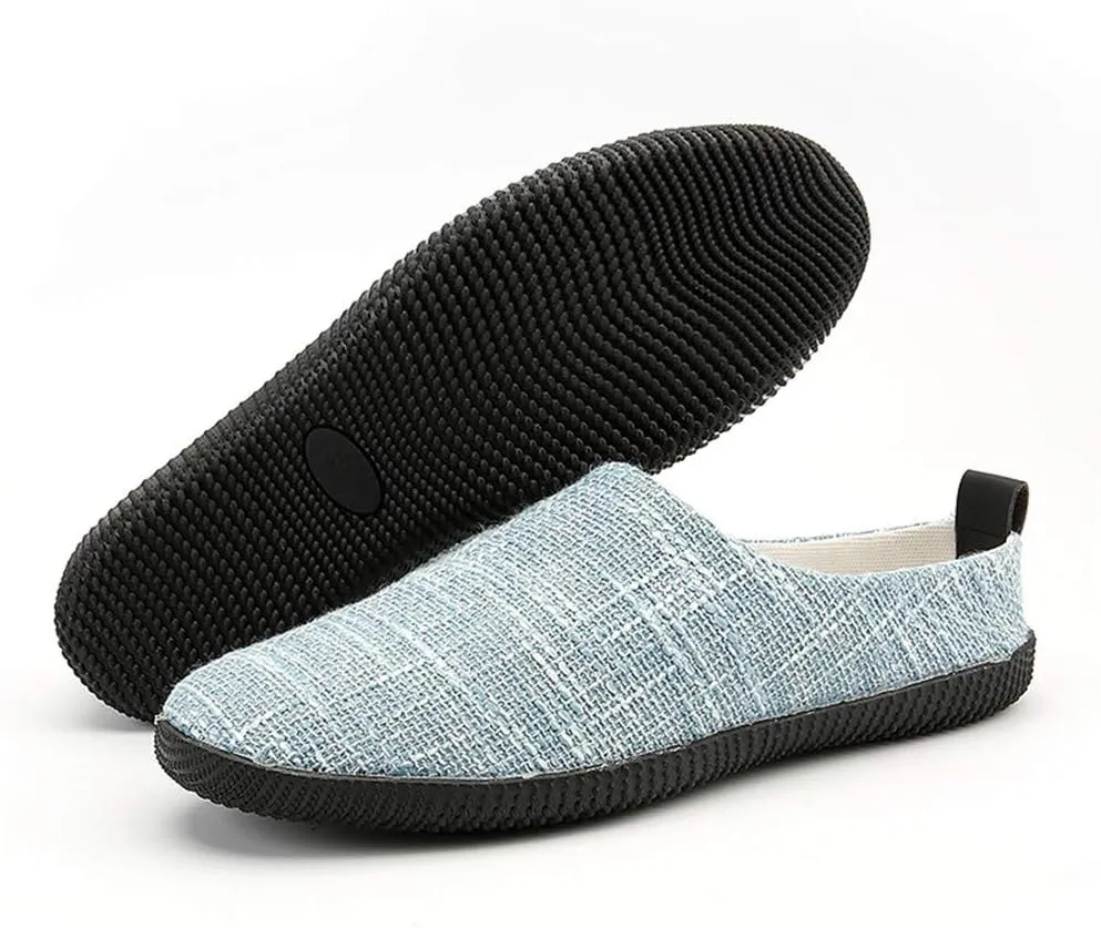 MizHome Men's Open-Back Loafers Breathable Clogs Slippers Indoor Outdoor Slide Sandals Slip-on Casual Flats