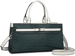 MKF Collection Satchel Bag for Womens, Vegan leather Crossbody Handbag Top-Handle Purse