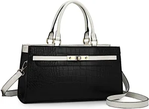 MKF Collection Satchel Bag for Womens, Vegan leather Crossbody Handbag Top-Handle Purse