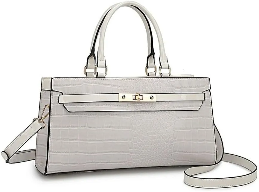MKF Collection Satchel Bag for Womens, Vegan leather Crossbody Handbag Top-Handle Purse