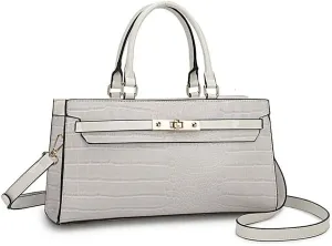 MKF Collection Satchel Bag for Womens, Vegan leather Crossbody Handbag Top-Handle Purse
