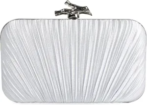 MR Clutch Purses for Women Evening Bag Satin Pleated Evening Bags for Women Formal Wedding Party Cocktail Purse