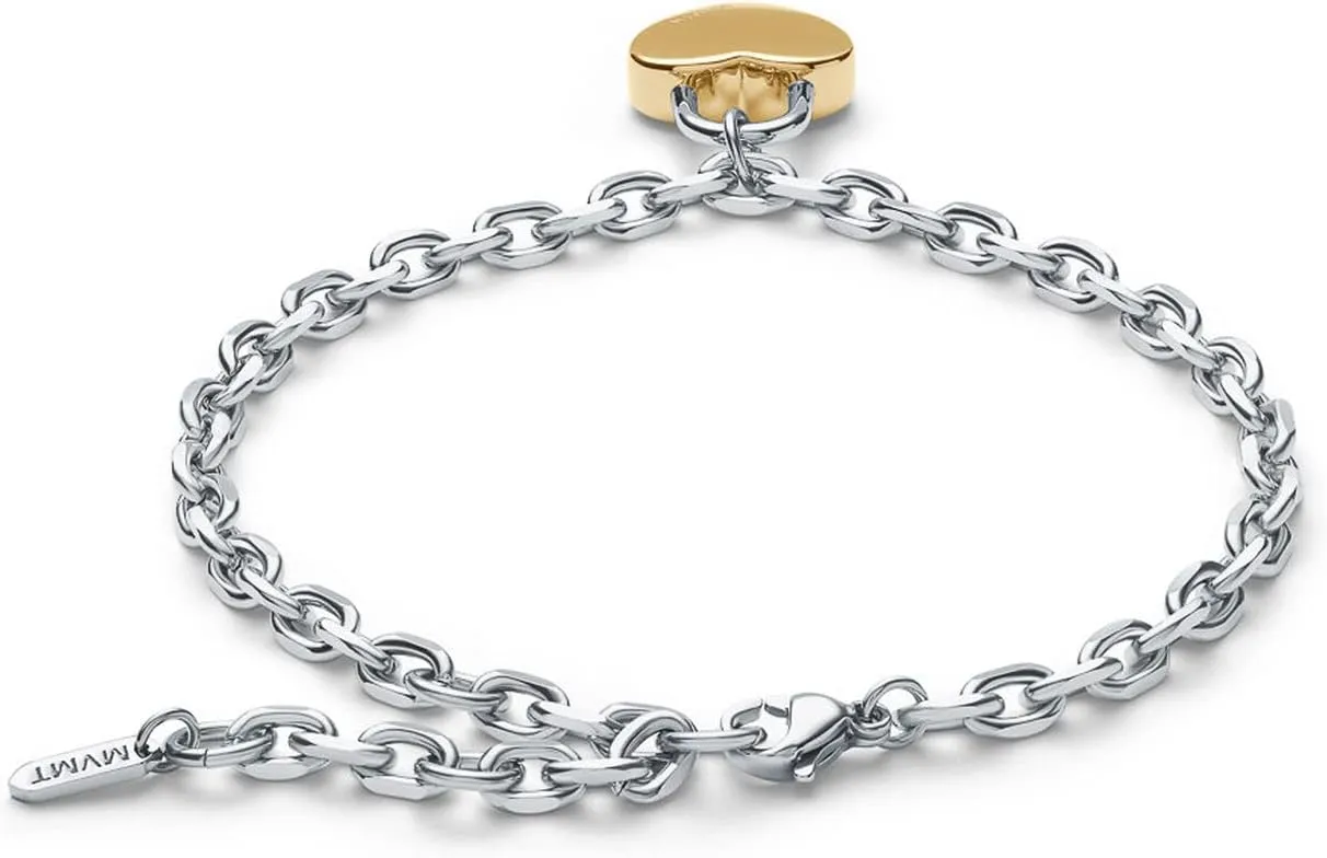 MVMT Women's Heartlock Charm Bracelet