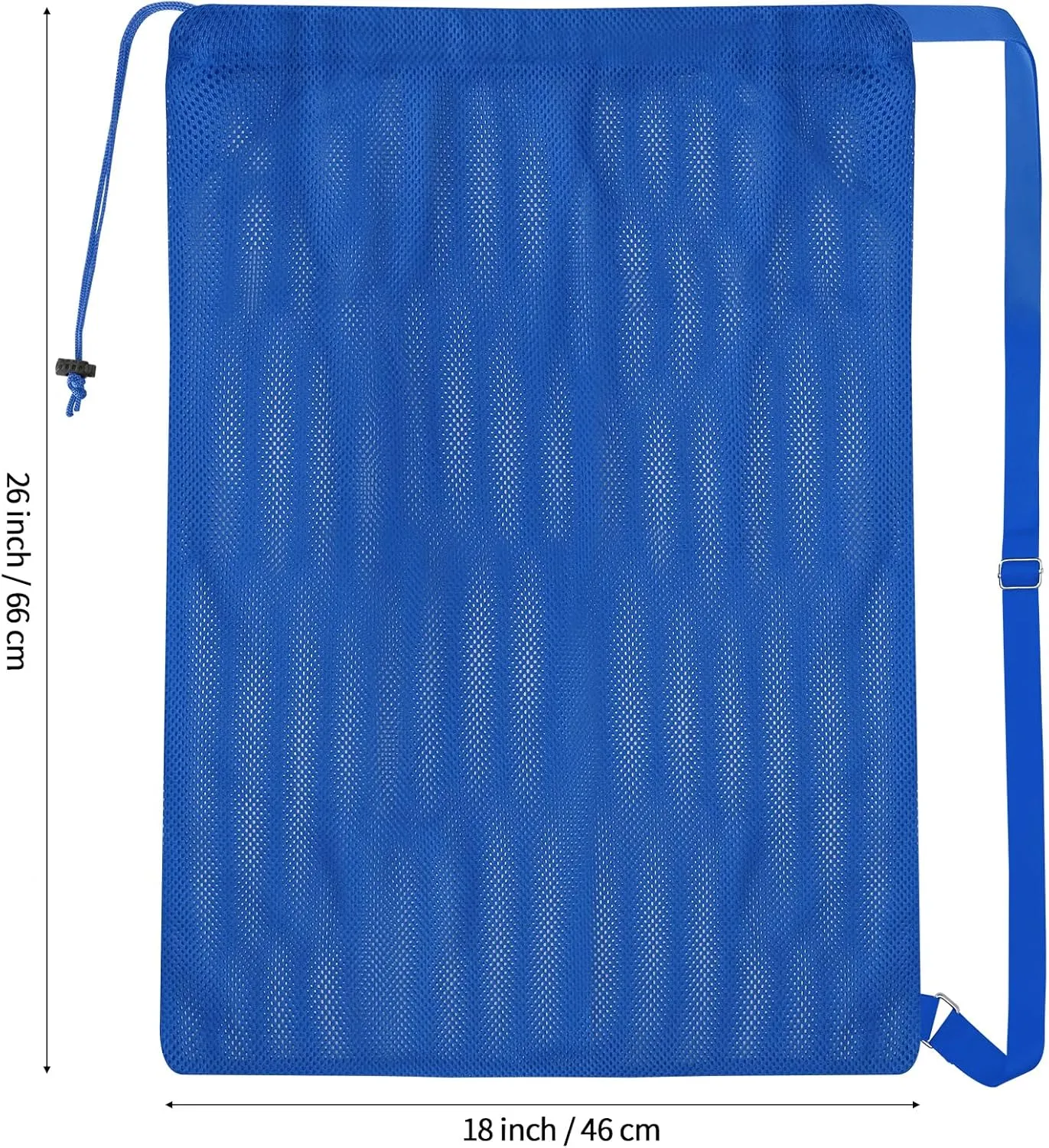 NATURAL STYLE 2 Packs Swim Bag Mesh Drawstring Backpack Oversized 18" x 26", Large Mesh Drawstring Backpack for Beach, Swimming, Gym, and Workout Gear (Blue)