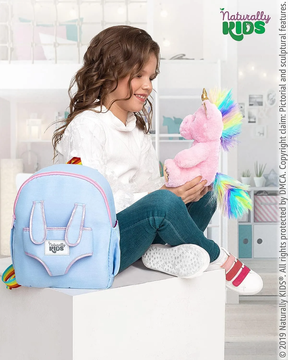 Naturally KIDS Pink Unicorn Toys for Girls Age 4-6, Gifts for 5 Year Old Girls, Toddler Unicorn Backpack