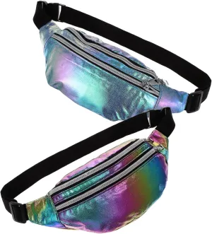 NOLITOY 2 Pack Crossbody Fanny Pack Waist Belt Bag for Women Men Fashion Cell Phone Keys Cards Sports Travel Outdoor