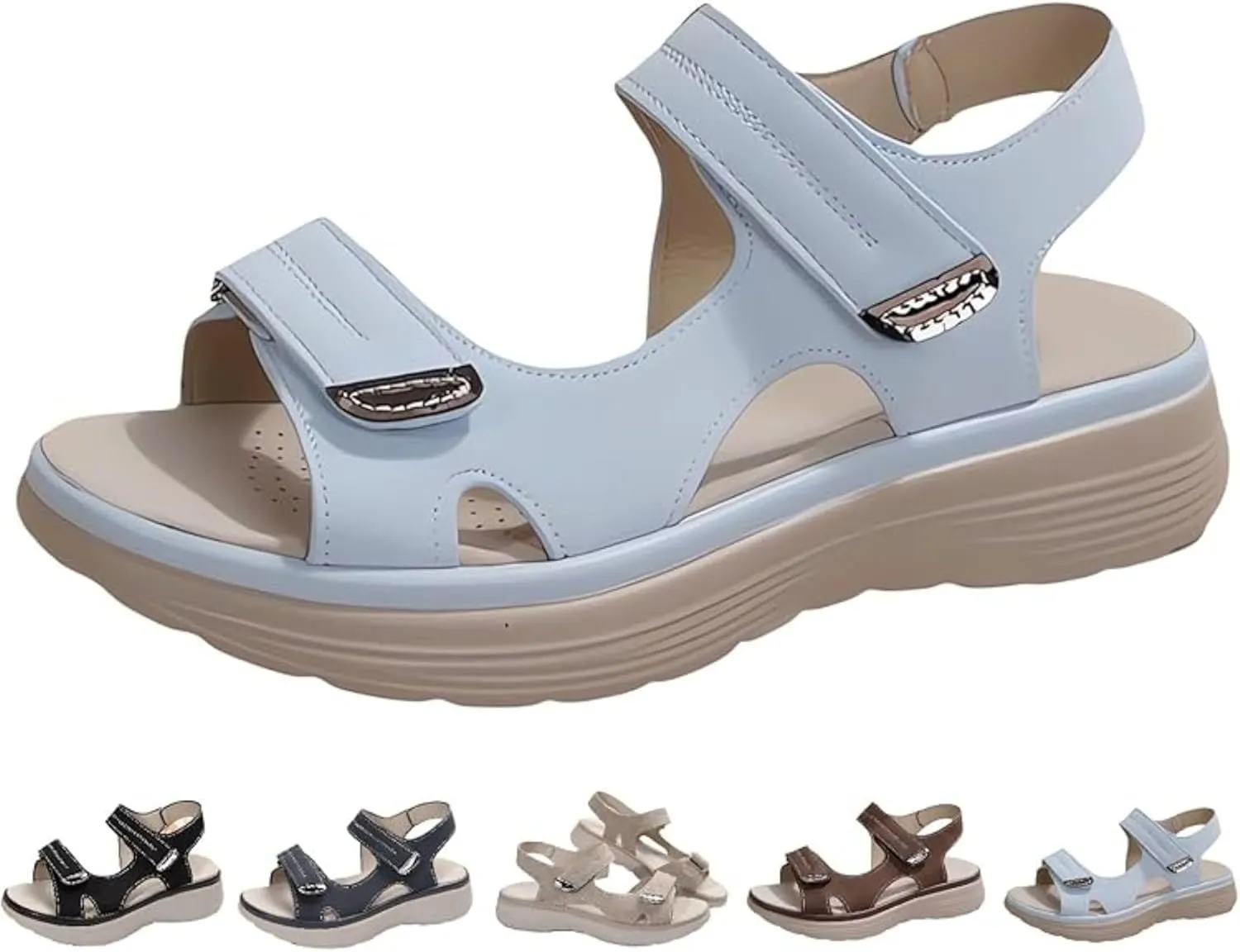 Orthopedic Sandals for Women 2025 Comfortable Walking Sandal Arch Support Wide Width Dressy Travel Summer Sandal Dressy Back Strap Sport Shoes