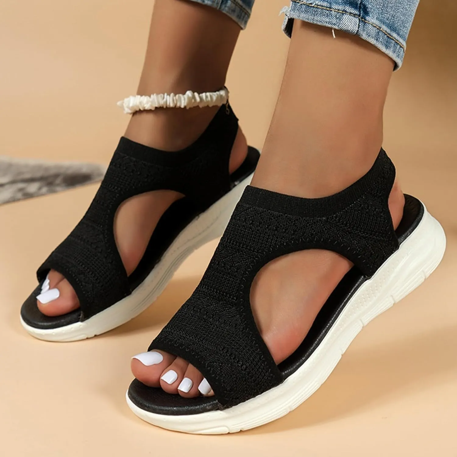 Orthopedic Sandals for Women Comfort Walking Tennis Shoes Fasciitis Sport Athletic Sneakers Soft Mat Diabetic Sandals