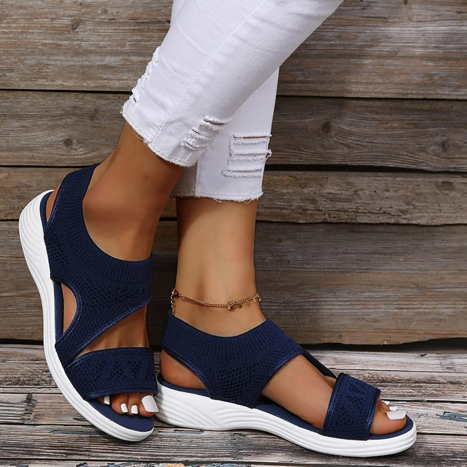 Orthopedic Sport Sandals for Women Breathable Comfortable Plantar Fasciitis Sport Athletic Summer Diabetic Sandals