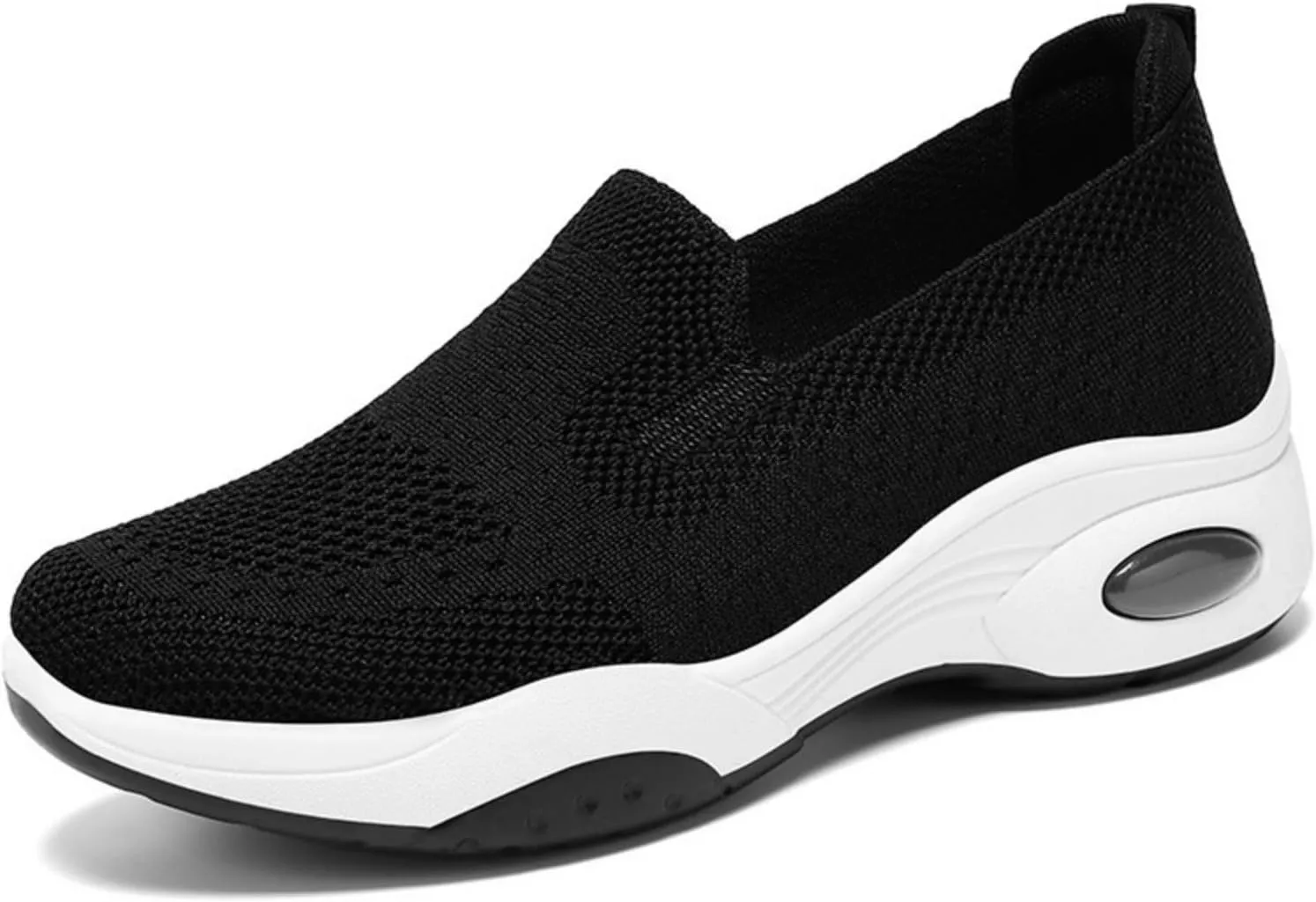 Orthoture Womens Shoes Arch Support Non Slip Air Cushion Slip-On Orthopedic New Woven Breathable Non-Slip Mesh Knitted Wide Width Sole Lightweight Low-Top Sneaker