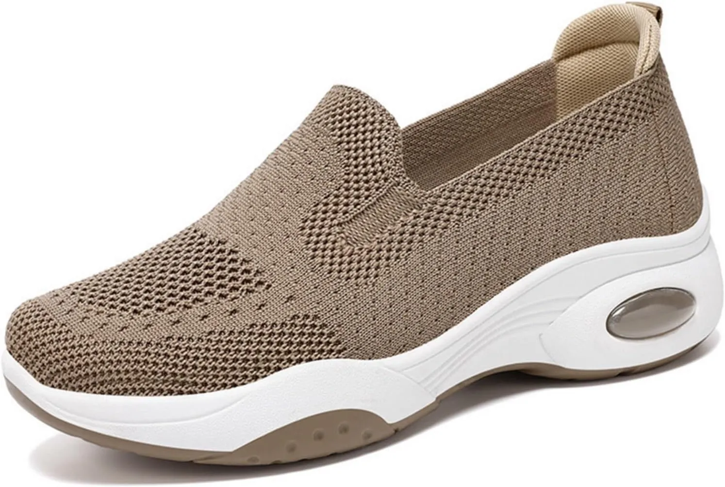 Orthoture Womens Shoes Arch Support Non Slip Air Cushion Slip-On Orthopedic New Woven Breathable Non-Slip Mesh Knitted Wide Width Sole Lightweight Low-Top Sneaker