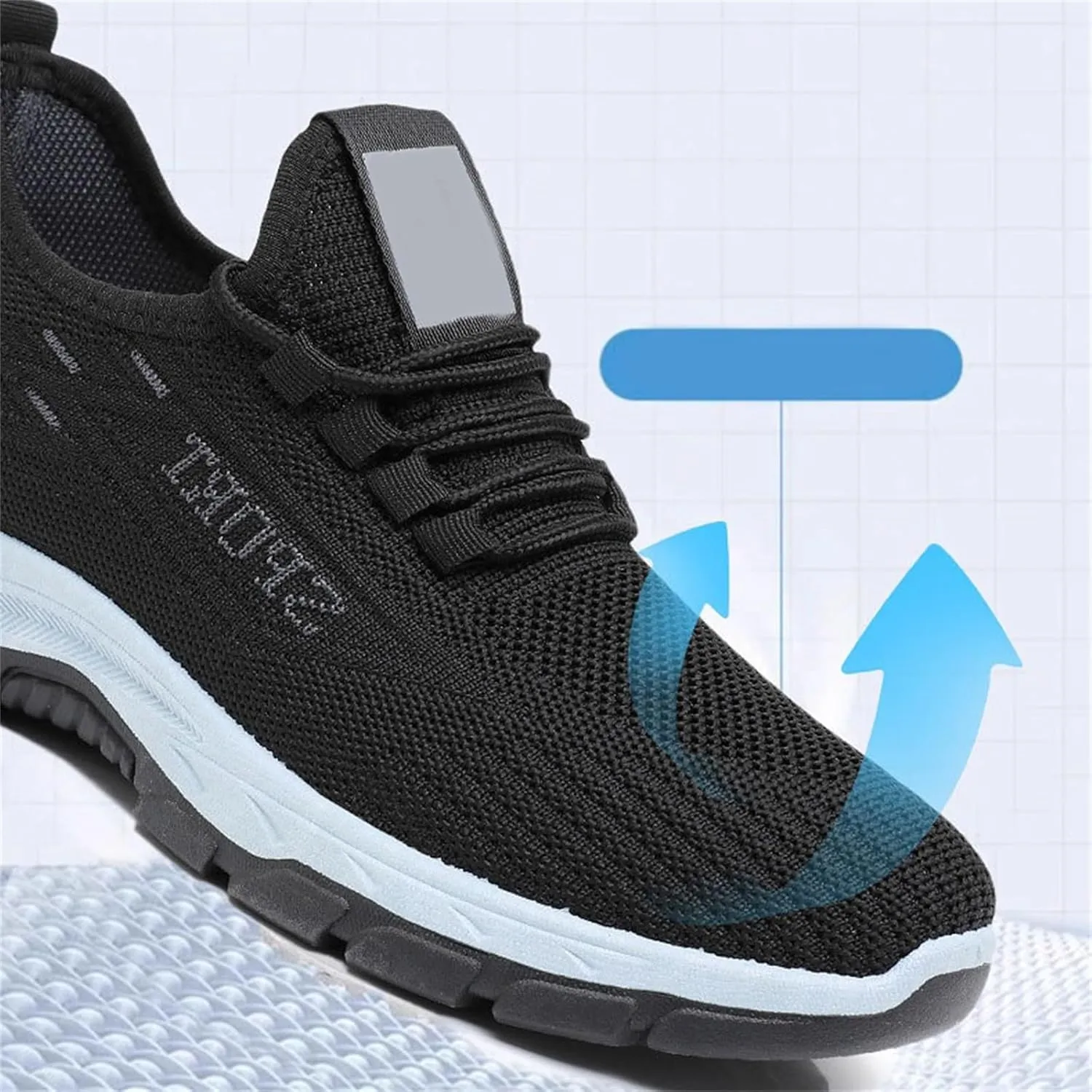 Orthowear Shoes for Women Men Lightweight Non Slip Tennis Athletic Shoes,Soft-Soled&Arch Support Gym Tennis Athletic Sneakers,Knitted Mesh Breathable Comfort Orthopedic Sneakers with Wide Toe Box