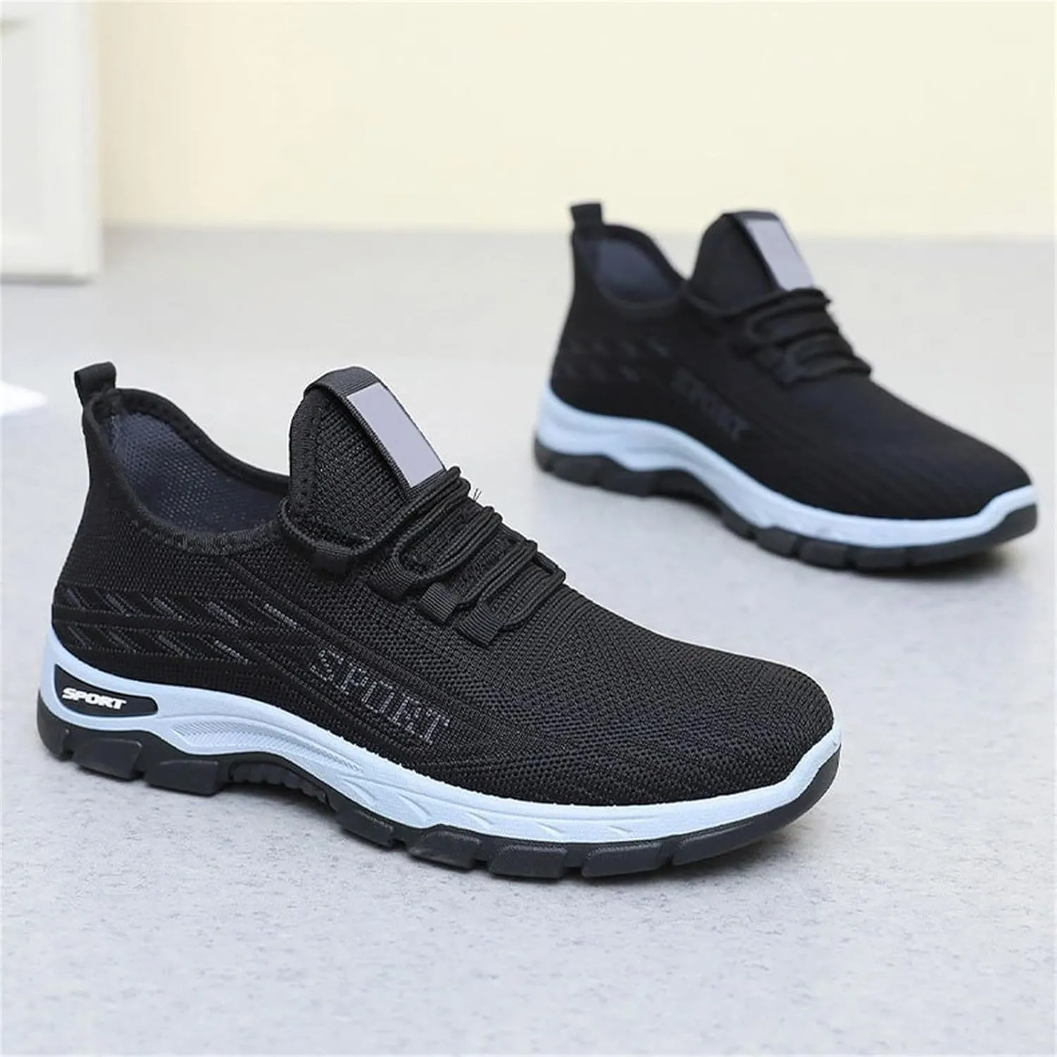 Orthowear Shoes for Women Men Lightweight Non Slip Tennis Athletic Shoes,Soft-Soled&Arch Support Gym Tennis Athletic Sneakers,Knitted Mesh Breathable Comfort Orthopedic Sneakers with Wide Toe Box