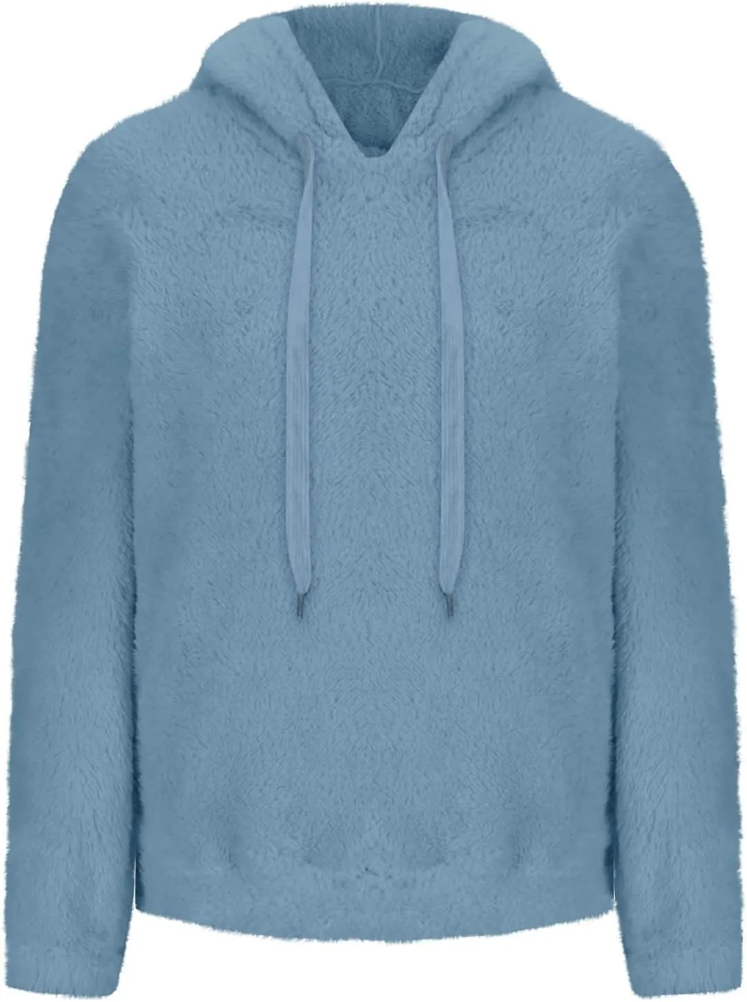 Oversized Fuzzy Fleece Hoodies For Women Warm Long Sleeve Sherpa Pullover Sweatshirts Winter Tops With Pockets