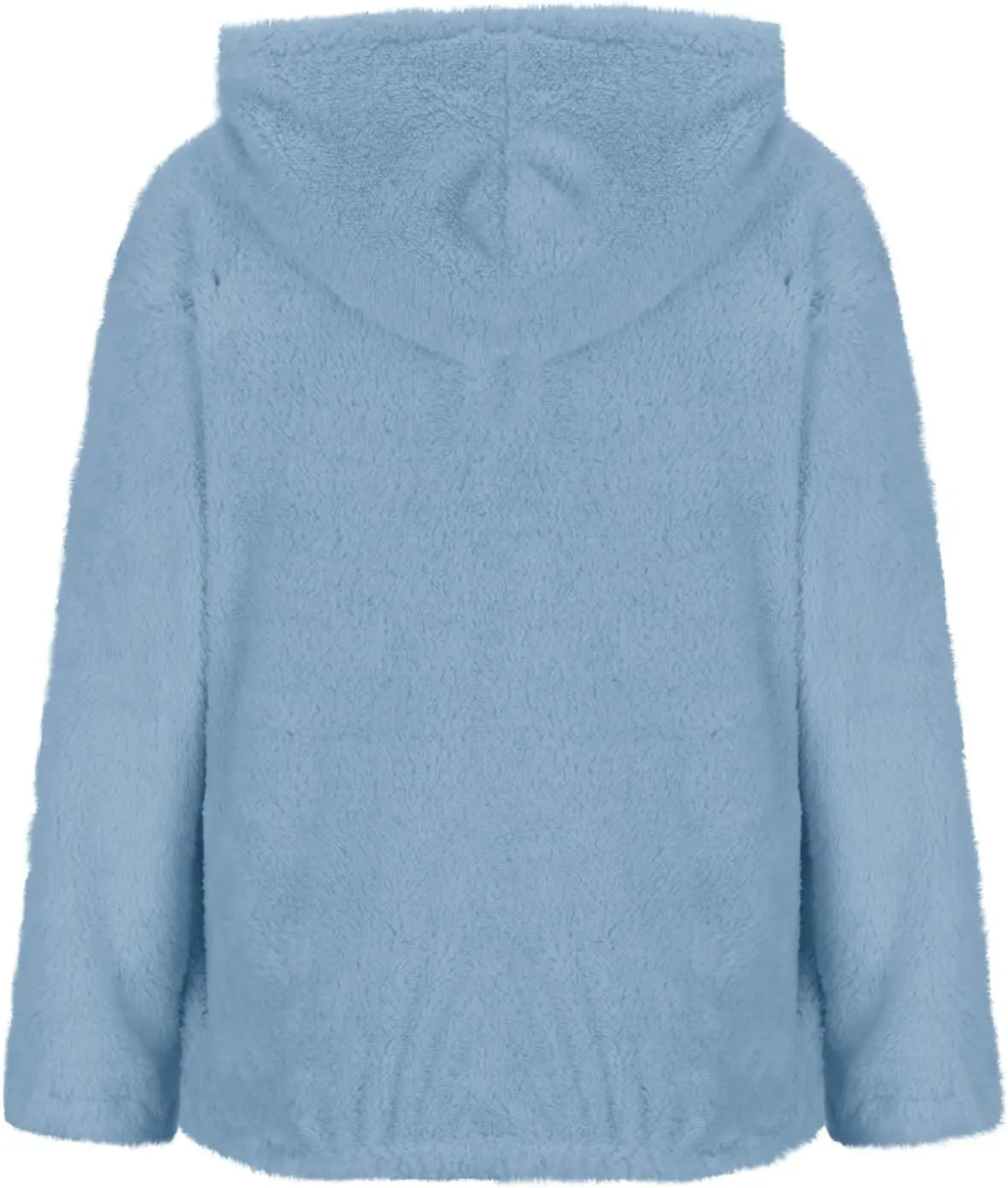 Oversized Fuzzy Fleece Hoodies For Women Warm Long Sleeve Sherpa Pullover Sweatshirts Winter Tops With Pockets