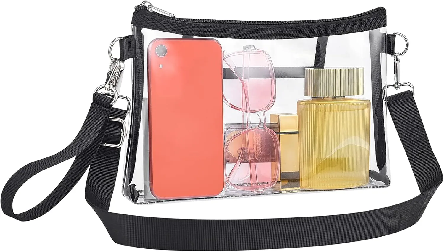 Paxiland Clear Purse Bag for Stadium Events with Removable Strap, Clear Bag Stadium Approved for Sporting Events and Concert