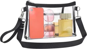 Paxiland Clear Purse Bag for Stadium Events with Removable Strap, Clear Bag Stadium Approved for Sporting Events and Concert