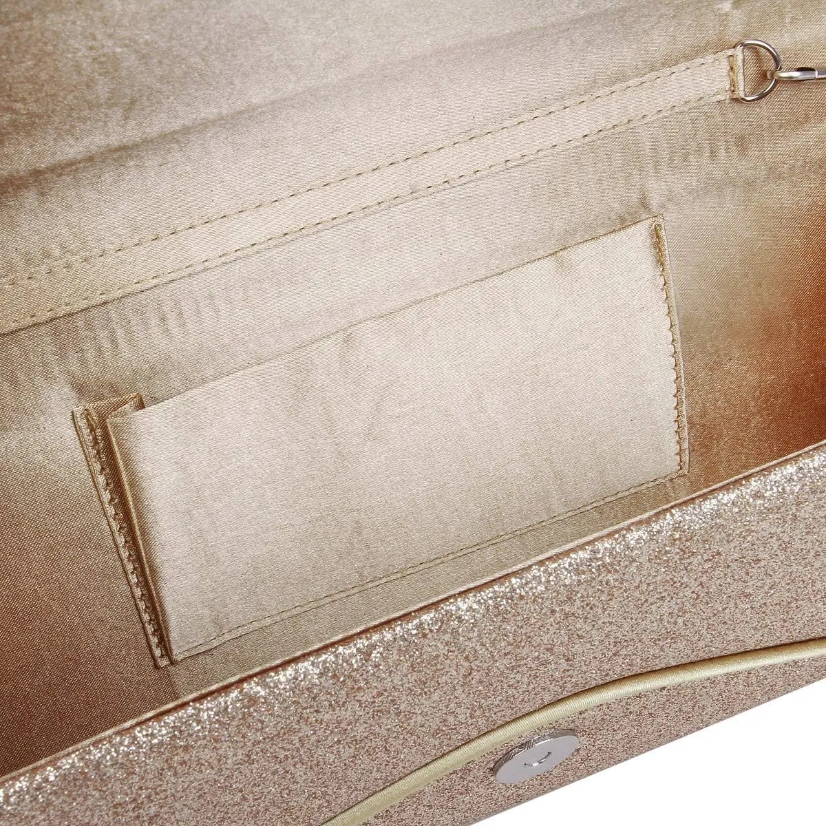 Premium Large Metallic Glitter Envelope Flap Clutch Evening Bag Handbag