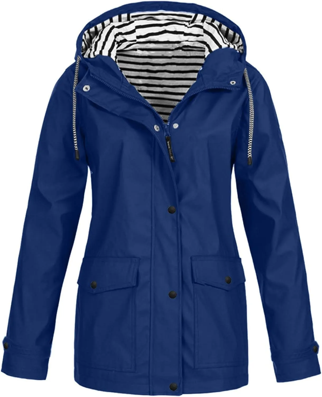 Rain Jackets Women Lightweight Waterproof Plus Size Raincoat with Hood, Fall Long Packable Windbreaker Poncho