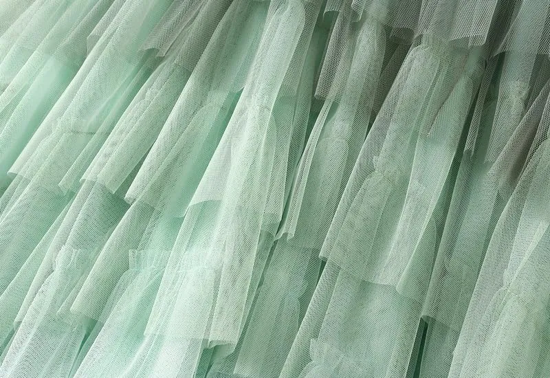 Rainbow Ombre Tulle Tutu Skirt, Layered Mesh Tulle Maxi Skirt, Yellow to Purple