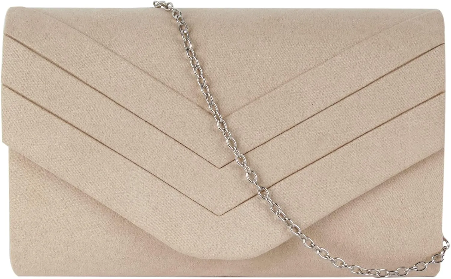 Reberomantic Women's Suede Evening Bag Envelope Wedding Party Handbag Cocktail Prom Clutch Purse Chain Crossbody Shoulder Bag
