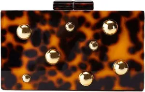 RomanticDesign Women Unique Acrylic Clutch Purse Chain Shoulder Bag Prom Party Wedding Handbag with Embedded Beads