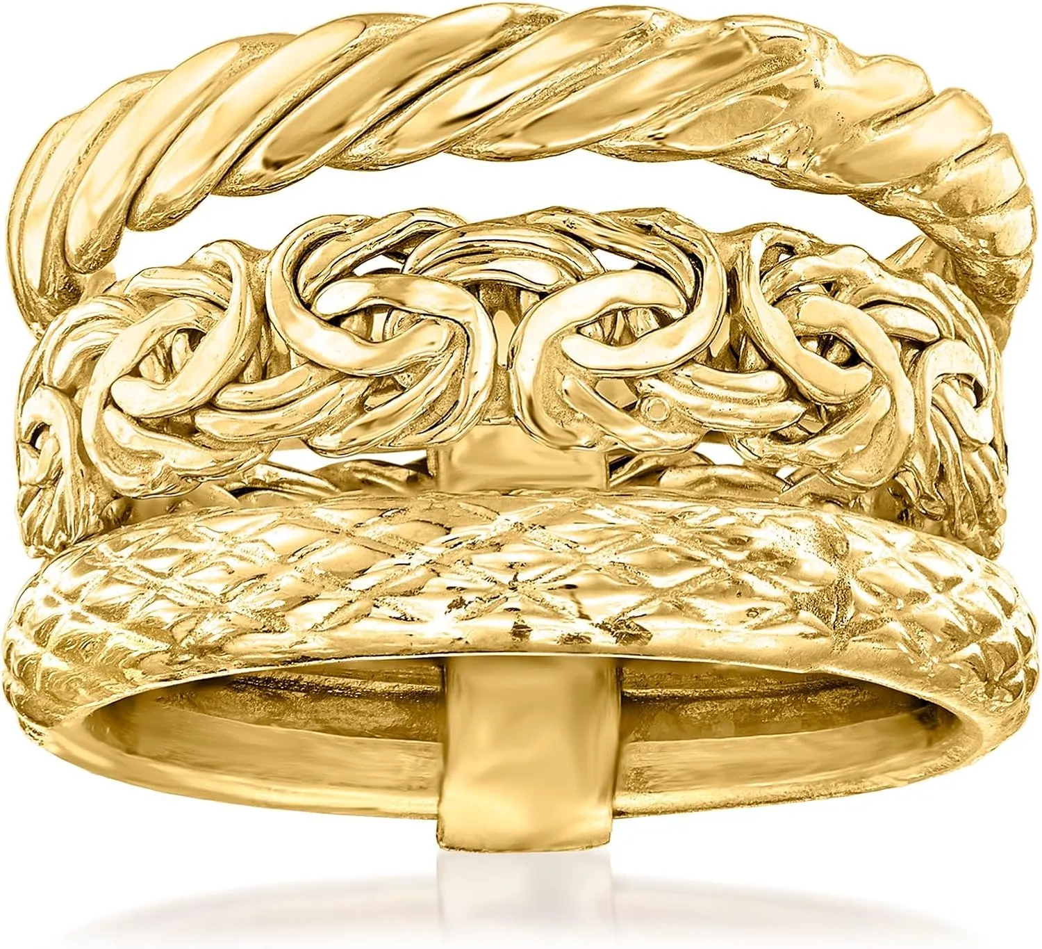 Ross-Simons 14kt Yellow Gold Jewelry Set: 3 Stacked Rings
