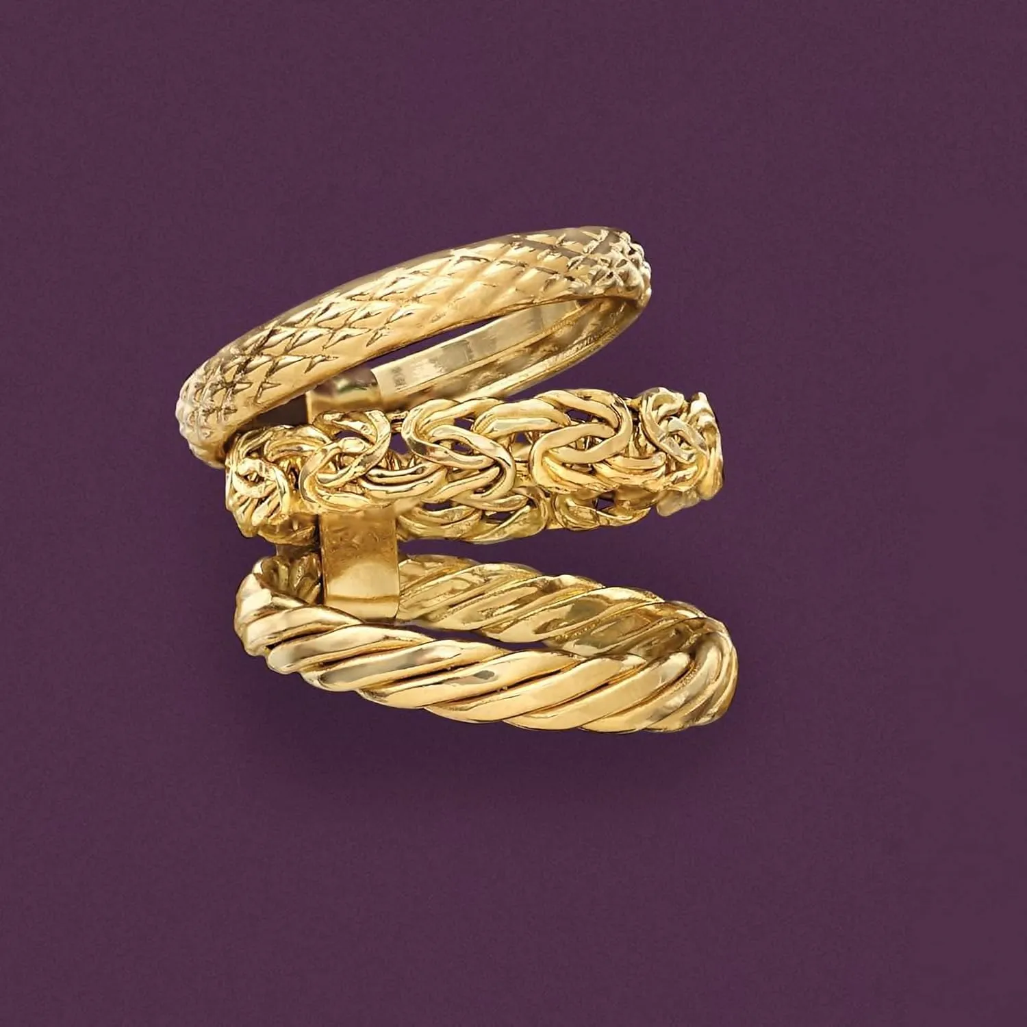 Ross-Simons 14kt Yellow Gold Jewelry Set: 3 Stacked Rings