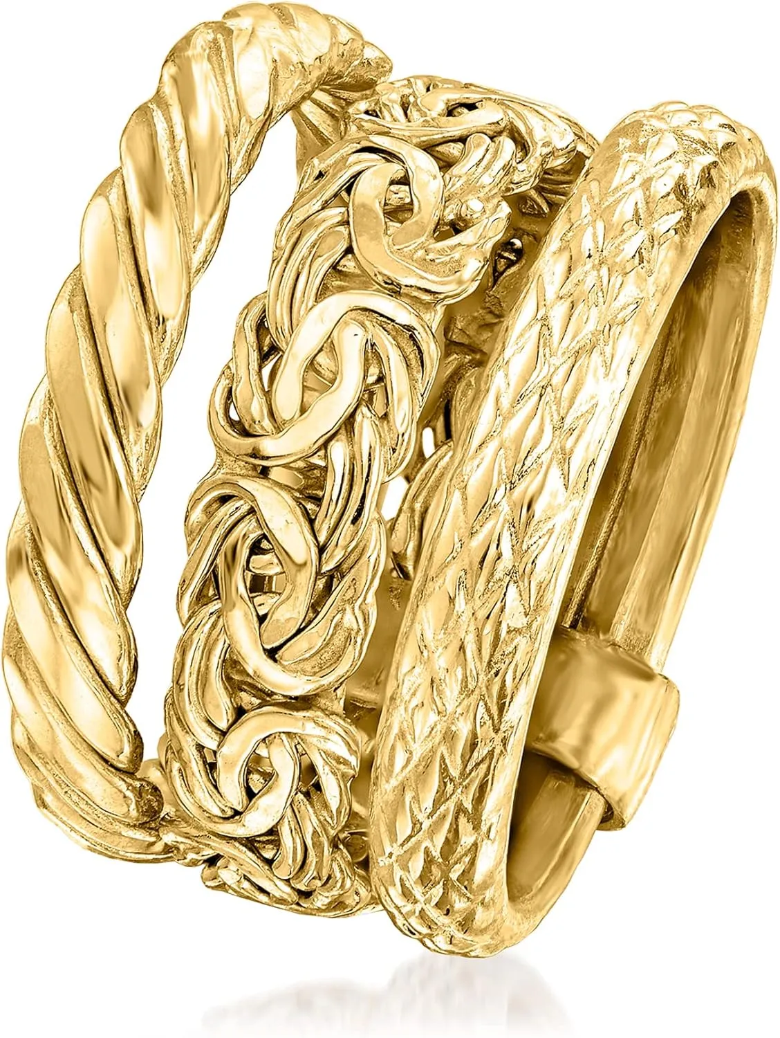 Ross-Simons 14kt Yellow Gold Jewelry Set: 3 Stacked Rings